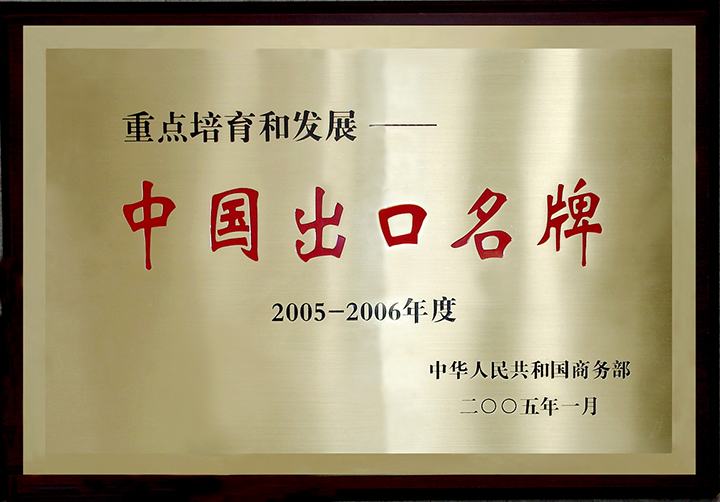 中国出口名牌